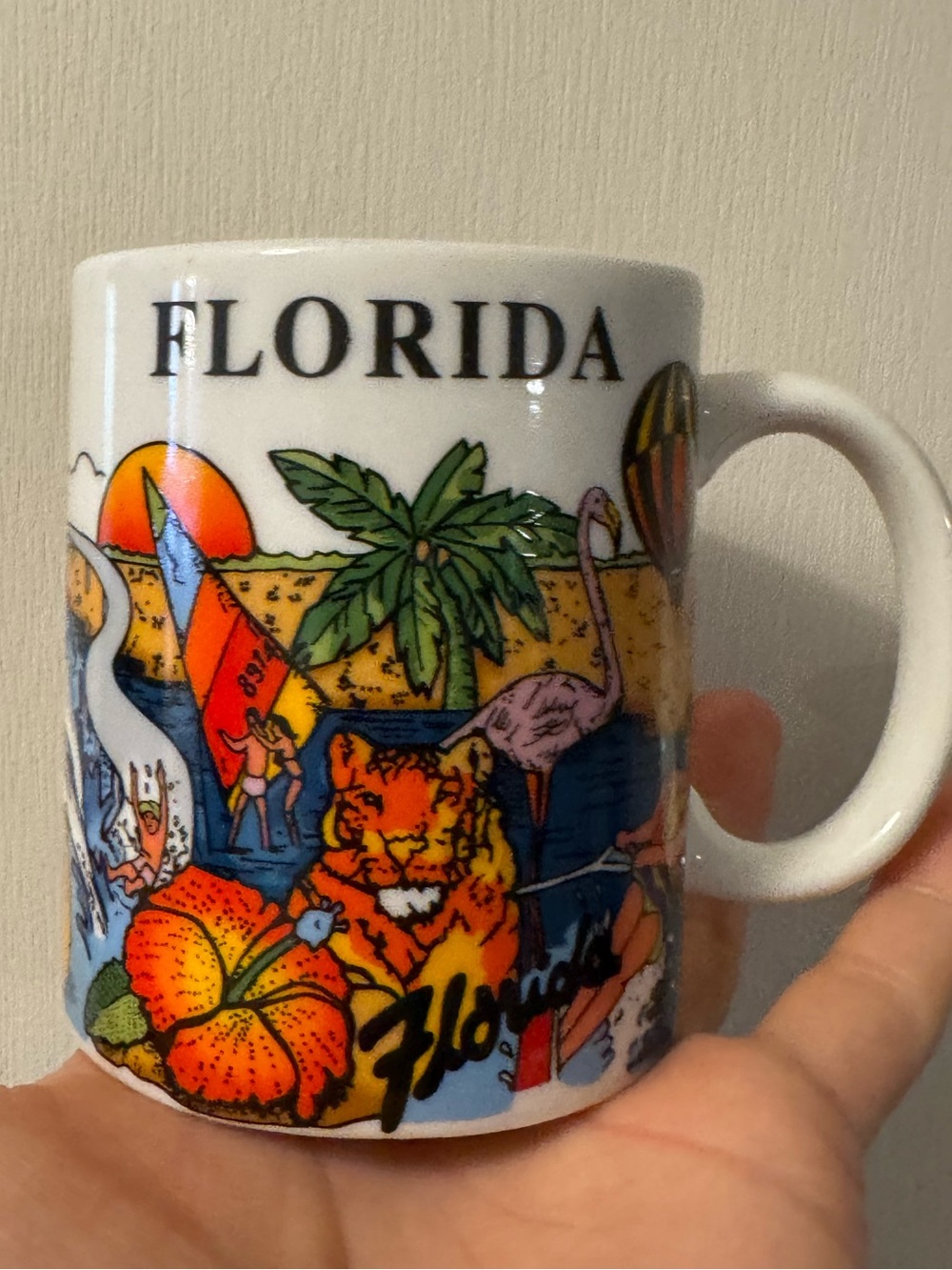 VTG FLORIDA coffee tea mug cup colorful